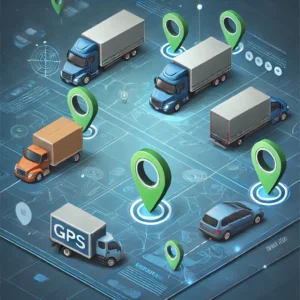 Small business fleet using GPS tracking technology for real-time tracking, efficiency, cost savings, and enhanced security.